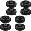 ABOOFAN 8 Pezzi Ruota Rullo per Attrezzatura Fitness, Ruota per Tapis De Corsa, Pp e Poliammide, Nero, 360° Rotazione, Silenziosa, Resistente all'Usura, Facile da Installare e Rimuovere