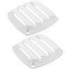 SWETRACE 2 Pezzi Griglia di Ventilazione in Nylon Bianco per Barca e Camper, Finestra di Aerazione Resistente Flap per Spazi Confinati e Viaggi Marini