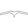 AYBDSJNWSF Manubrio integrato for bicicletta T1000 a barra piatta opaca da 740 mm a 5 gradi(740-100mm)