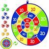 Seyoos Gioco di freccette - Bersaglio con freccette e materiale di montaggio - ideale per bambini a partire dai 3 anni e adulti - pieghevole e portatile - perfetto per giochi interni ed esterni