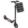 ZENGRICE Monopattino per adulti pieghevole, monopattino per bambini con grandi ruote in PU, altezza regolabile a 4 livelli, doppia frenatura, cestino anteriore, carico 150 kg, City Scooter per città, lavoro