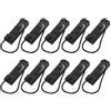RUNROTOO 10 Pezzi Clip per Pinna Longboard Surfing Fin Clip in Nailon Nero | Vacanze Estive, Montaggio Rapido, Compatibile Longboard e Paddleboard, Resistente alla Corrosione Oceanica