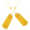 CIYODO 2 Pezzi Decorazione Tradizionale in Stile Cinese Nodo e Nappina Gialla per Spade da Taichi, Accessorio Elegante per Allenamento e Competizioni