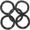 Toddmomy 5 Pezzi Cuscinetto Guarnitura Bicicletta, Rondella Asse Pedivella, Acciaio Inox Nero a Onda, per Asse Guarnitura, Mountain Bike