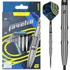 GOAT - Javelin, 90% Tungsteno, 22G, Argento, Freccette Steel Tip Scanalato | 22G Freccette Steel Tip, Incl. 3 Barrels, 3 Dart Flight & 3 Shaft, Impugnatura Zigrinata Centrale, Punta Conica, 54mm