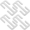 RUNROTOO Fibbia per Cintura da Immersione Kit Accessori per Subacquei 4 Pezzi in Acciaio Inox Argento, Clip per Cintura Zavorra Subacquea, Apertura 10mm, per Nastro 51mm