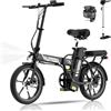 EVERCROSS EK5 E-Bike Pieghevole 250W, VAE 16 Pollici con 35-60km di Autonomia, Batteria 36V Rimovibile, Bicicletta Elettrica da Città e Fuoristrada, Doppio Freno a Disco, Velocità Max 25 km/h