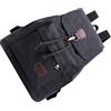CRAFTHROU Zaino in Tela Nero Unisex Grande Capacità e Spallacci Regolabili, Zaino Funzionale da Viaggio per Vita Quotidiana e Attività Fitness