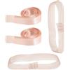BESTOMZ 4 Pezzi Nastri per Scarpette da Punta e Ballet Slippers, Rosa, Elastico e Fettuccia in Raso, per Movimenti sulle Punte e Legature Stabili, per Ballerina in Studio e Spettacoli