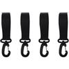 Generico Ganci Fissaggio Pagaia Kayak Nero 4 Pezzi Nylon ABS | Paddle Board e Kayak Paddle, Profilo Basso Regolabile, Installazione Semplice su Barche e Ponte