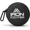 IRON FIGHTER Custodia Rigida Sportiva in EVA - Astuccio Compatto per Straps da Palestra, Paradenti, Fasce da Polso, Auricolari e Accessori Fitness