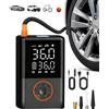 MOXTOYU Pompa ad aria elettrica senza fili, 150 PSI, 16000 mAh, mini pompa ad aria senza fili per auto, moto, e-bike e palloni, con manometro e luce LED, incluso adattatore per tutte le valvole