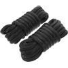 VALICLUD 2 Pezzi Corda di Ormeggio per Barca, Corda Marina in Nylon Nero, Doppia Treccia 16 Capi 1/2 inch, per Ormeggio e Attracco al Molo
