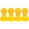 JOINPAYA Tappi di Plastica per Trampolino 4 Pezzi, Coperture Resistenti all'Usura per Tubi, Accessori Essenziali per Trampolino e Rete, Design Creativo Giallo