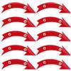 Mobestech Riflettori per Raggi di Bicicletta Rosso 10 Pezzi a Forma di Freccia Alta visibilità per Ciclismo Notturno e Avventure in Montagna