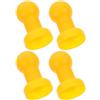 ADOCARN 4 Pezzi Cappucci per Trampo in Plastico Giallo, Ricambio Accessorio | Rete e Struttura del Trampolino, Design Creativo, Durevole e Facile da Installare, Resistente All'usura