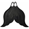 F Fityle Monopinna Nuoto Allenamento Monofin Sirena Pinna Unica Coda Sirena Attrezzo Allenamento Costruzione Elastica in Silicone , Nero Elegante , 42-44