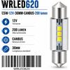 WROOM WRLED620 Lampadina LED C5W a Siluro 36 mm 12V 200 Lumen CANbus per Luci Targa e Abitacolo | Cross Reference OSRAM 6418 e Philips 12844CP
