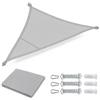 VOUNOT® Tenda parasole Triangolo in poliestere impermeabile con protezione UV 90% resistente e traspirante per giardino terrazza con corde di fissaggio 3 m grigio