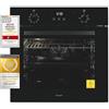 Exquisit Forno da incasso EBE278-H-020, nero, classe di efficienza energetica: A, capacità di cottura 59 l, aria calda e ricircolo, larghezza 60 cm