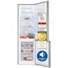 Exquisit frigorifero congelatore, 262 litri, funzione allarme, 4 ripiani in vetro, 3 cassetti congelatore, frigorifero con congelatore a 4 stelle, KGC265-70-040D inoxlook