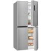 Exquisit Multidoor MD365-125-040D inoxlook | capacità utile 362 l | NoFrost | vano freschezza | 4 stelle | Allarme | Display LED