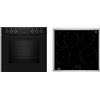 NEFF EX4IB0 - Set di fornelli E1CCD2AK4, 60 x 60 cm, pulizia EasyClean, CircoTherm & M56SBF1L0, piano cottura a induzione, livello di potenza, zona arrosto, telaio in acciaio inox