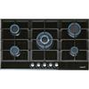 CATA LCI 9041 BK Piano cottura a gas 5 fuochi in ghisa accensione elettronica valvole di sicurezza predisposto per gas naturale potenza 11kW colore nero 87 cm