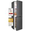 Exquisit Frigorifero congelatore KGC195-65-NF-330E inoxlook-az/No Frost/capacità netta: 193 L/regolazione della temperatura