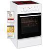 Exquisit Piano cottura ECM 5-4 BZ | Piano cottura elettrico | 50 cm | 2 zone di cottura | Piano cottura in vetroceramica | 46 litri | Bianco