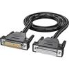 Gissroys Cavo di prolunga DB25 da 26 AWG a 25 pin D-SUB DB25, cavo dati maschio femmina, 50 cm-10 m