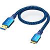 TTTLLNN Cavo intrecciato da USB 3.0 a MicroB per ricarica rapida e sincronizzazione dati efficiente da 5 Gbps