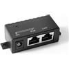 REVODATA Iniettore Gigabit PoE 10/100/1000 Mbps, adattatore Ethernet, 5 V-57 V, alimentazione passiva per telecamere IP, telefoni AP, VoIP, montaggio a parete (PSE310G)