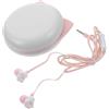CAXUSD Cuffie con Orecchie di Gatto per Bambini e Ragazze, Auricolari con Filo Rosa, Comodi da Indossare, con Custodia Cartoon, per Compleanni e Regali