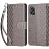 KENHONER Custodia per Oppo A38 4G/A18 4G Cover, Grigio