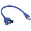 OpenII Cavo di prolunga USB 3.0 da maschio a femmina, cavo adattatore con vite per montaggio a pannello, per computer industriali, PC, 30 cm