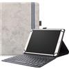 Hoozee per DOOGEE A9 Pro+ / Kimlok 10 Tablet Case 11 Cover con Tastiera, 2-in-1 Universale 9~11 Custodia (Grigio, DOOGEE A9 Pro+ / Kimlok 10)