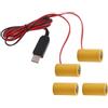 NVOQILIN Convertitore di alimentazione USB cavo adattatore batteria USB 5V2A a 3V1A LR14 C eliminatori sostituisce 2 batterie alcaline C/LR14