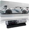 Zindoo Tappetino Mouse XXL Gaming 900x400mm Stile Ukiyo-e Grande Onda Auto