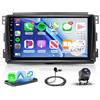 Rimoody Autoradio per Mercedes Benz Smart Fortwo 451 2005-2010 Carplay Wireless, 9 Pollici Touchscreen IPS, Android Auto, Mirror Link, Bluetooth, FM/RDS, DSP, Comandi al Volante Retrocamera