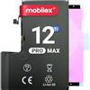 MOBILEX® Batteria per iPhone 12 Pro MAX | Chip TI | 4240 mAh - OEM | Interna di ricambio con adesivo | Alta capacità