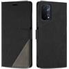 SONWO Cover per Oppo A74 5G / A54 5G Custodia, Flip Caso in PU Pelle Case Cover Premium Portafoglio Custodia per Oppo A74 5G / A54 5G, Supporto Stand, Slot per Schede, Nero