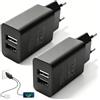 Generic Doppia presa caricatore USB da parete, 2 porte, 5 V, 2 A, 10 W