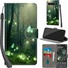 Haninsuze Cover per Google Pixel 6A, Farfalla | Pelle PU Portafoglio, Porta Carte, Magnetica, Libro, Antiurto Custodia