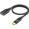 PHIXERO 10 Gbps Adattatore da USB C a USB 3.1 Gen 2, 1ft/0.3m Adattatore da USB C Maschio a USB A Femmina, Adattatore OTG da Thunderbolt 3 a USB Femmina compatibile con MacBook Pro/Air, iPad Pro
