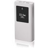 Gissroys Set di custodie per power bank, 20000 mAh, 22,5 W, PD, ricarica rapida, USB CPorts, display LED, alloggiamento in alluminio, portatile, adatto per i viaggi, power bank rimovibili