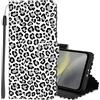 Lonrapa Cover per Samsung Galaxy A12 / M12 Custodia in PU Pelle Portafoglio per Galaxy A12 / Galaxy M12 Fiori Colorati Motivo a Libro Flip Caso con Magnetica TPU Antiurto Protettiva Cover - Leopardo