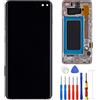 E-YIIVIIL Display TFT compatibile con Samsung Galaxy S10 Plus S10+ SM-G975F/DS 6.4 LCD Display Touch Screen Assembly with Tools Black (con cornice) No Fingerprint