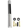 GERUI Antenna per auto, 12 cm, asta corta, 50 Ohm, AM FM, antenna per tettuccio (argento)