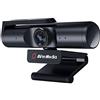 AVerMedia Live Streamer CAM 513, Webcam Ultra Wide Angle 4K con Cover, Microphone, Plug & Play, Gaming, Stream, Video Call, Works with Skype, Zoom, OBS, XSplit, PC/Laptop PW513, Nero